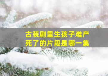 古装剧里生孩子难产死了的片段是哪一集