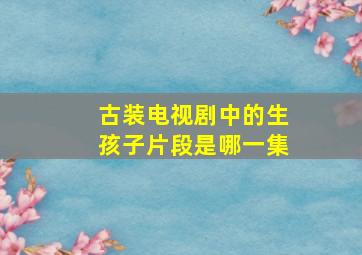 古装电视剧中的生孩子片段是哪一集