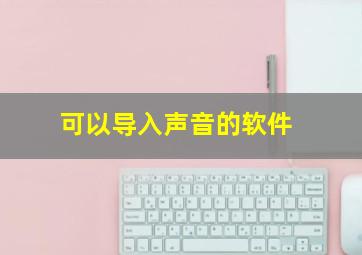 可以导入声音的软件