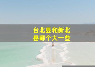 台北县和新北县哪个大一些