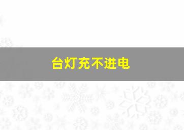 台灯充不进电