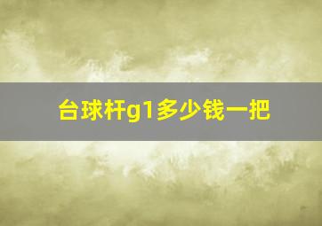 台球杆g1多少钱一把