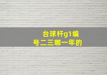 台球杆g1编号二三哪一年的