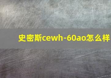 史密斯cewh-60ao怎么样