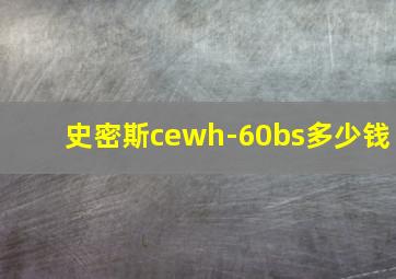 史密斯cewh-60bs多少钱