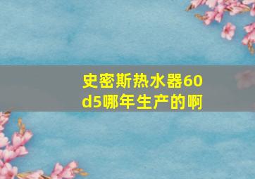 史密斯热水器60d5哪年生产的啊