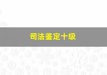 司法鉴定十级