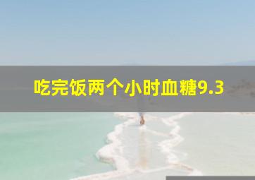 吃完饭两个小时血糖9.3