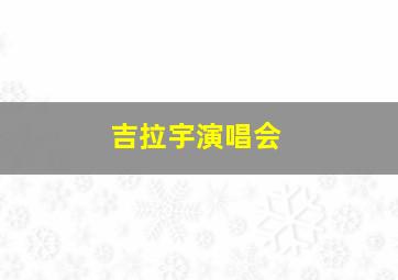 吉拉宇演唱会