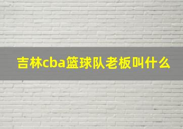 吉林cba篮球队老板叫什么