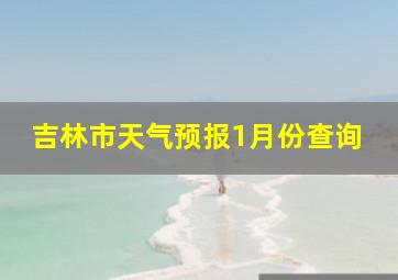 吉林市天气预报1月份查询