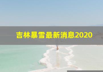 吉林暴雪最新消息2020