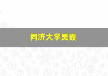 同济大学吴霞