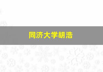 同济大学胡浩