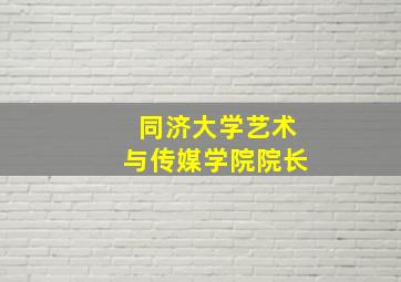 同济大学艺术与传媒学院院长