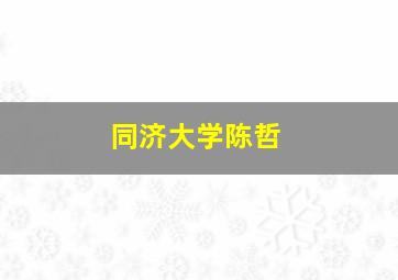 同济大学陈哲