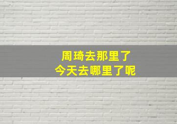 周琦去那里了今天去哪里了呢