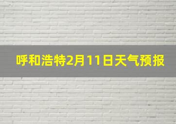 呼和浩特2月11日天气预报