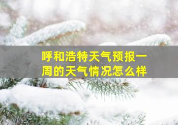 呼和浩特天气预报一周的天气情况怎么样