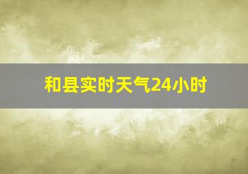 和县实时天气24小时