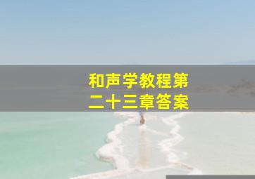 和声学教程第二十三章答案