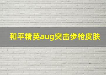 和平精英aug突击步枪皮肤