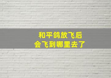 和平鸽放飞后会飞到哪里去了