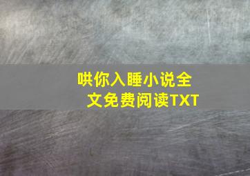 哄你入睡小说全文免费阅读TXT