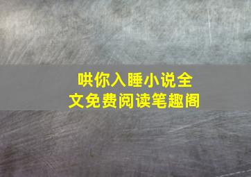 哄你入睡小说全文免费阅读笔趣阁