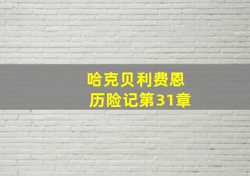 哈克贝利费恩历险记第31章