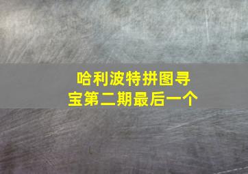 哈利波特拼图寻宝第二期最后一个