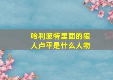 哈利波特里面的狼人卢平是什么人物