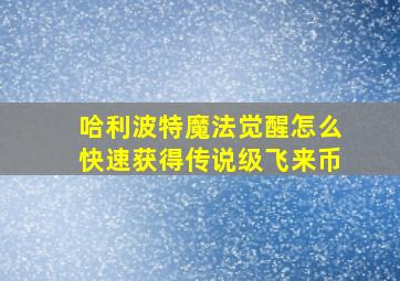 哈利波特魔法觉醒怎么快速获得传说级飞来币