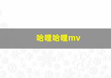 哈哩哈哩mv