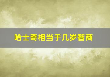 哈士奇相当于几岁智商