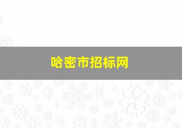 哈密市招标网