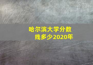 哈尔滨大学分数线多少2020年