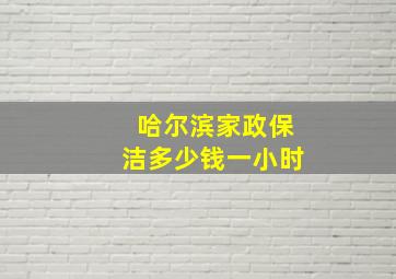 哈尔滨家政保洁多少钱一小时