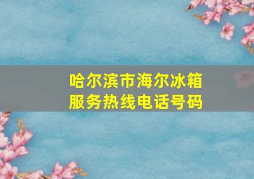 哈尔滨市海尔冰箱服务热线电话号码