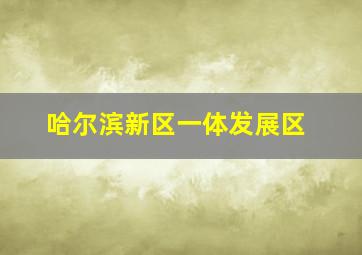 哈尔滨新区一体发展区