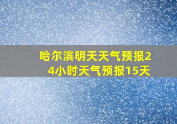 哈尔滨明天天气预报24小时天气预报15天