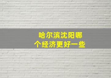 哈尔滨沈阳哪个经济更好一些