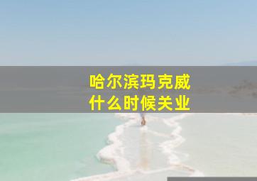 哈尔滨玛克威什么时候关业