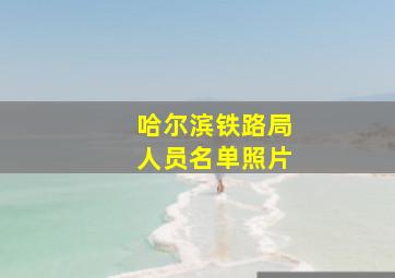 哈尔滨铁路局人员名单照片