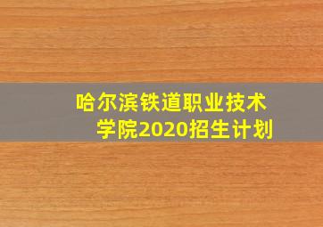 哈尔滨铁道职业技术学院2020招生计划