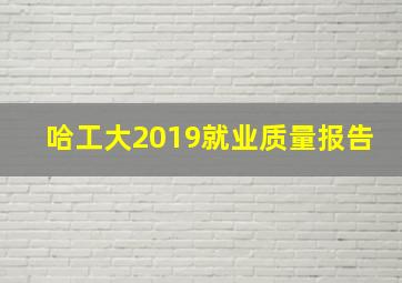 哈工大2019就业质量报告