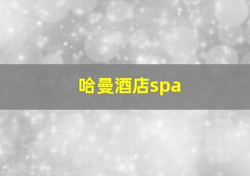 哈曼酒店spa