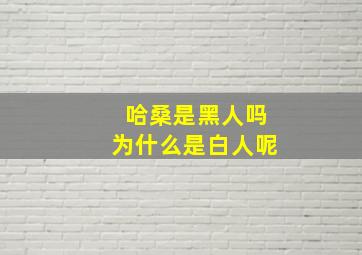 哈桑是黑人吗为什么是白人呢