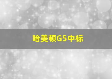 哈美顿G5中标