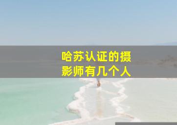 哈苏认证的摄影师有几个人